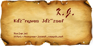 Könyves József névjegykártya