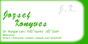 jozsef konyves business card